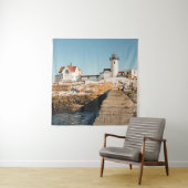 Dog Bar Lighthouse along the ocean coastline of th タペストリー (インサイチュ)