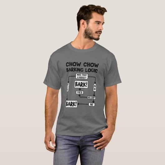 Dog Barking Logic, Funny Dog Gift Idea, Funny Chow Tシャツ (正面フル)