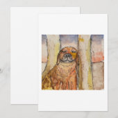 Dog Basking in the Sun Greeting Card 招待状 (正面/裏面)