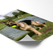Dog Bathroom Wall Art, Boxer Taking a Bath Poster ポスター (角)