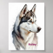 Dog Bathroom Wall Art, Boxer Taking a Bath Poster ポスター (正面)