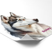 Dog Bathroom Wall Art, Boxer Taking a Bath Poster ポスター (角)