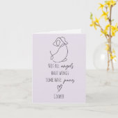 Dog Bereavement Sympathy Card with Dog Name カード (黄色い花)