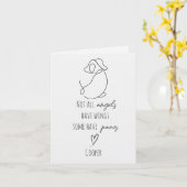 Dog Bereavement Sympathy Card with Dog Name カード (黄色い花)