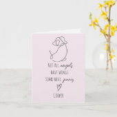 Dog Bereavement Sympathy Card with Dog Name カード (黄色い花)