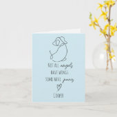 Dog Bereavement Sympathy Card with Dog Name カード (黄色い花)