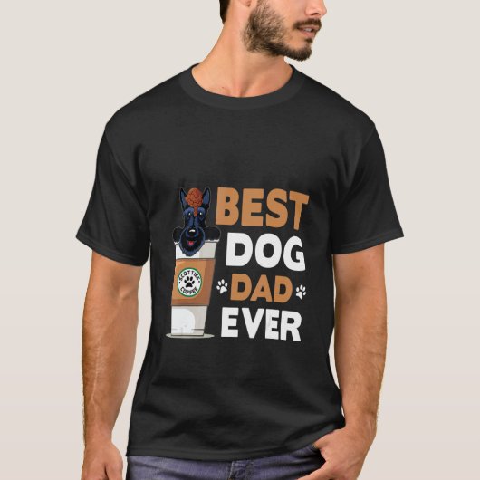 Dog    Best Dog Dad Ever Tシャツ (正面)