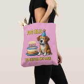 Dog Birthday Cake Funny Quote Tote Bag トートバッグ (クローズアップ)