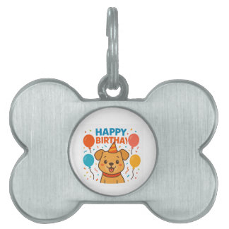 Dog Birthday Gift for Dog Lovers ペットネームタグ