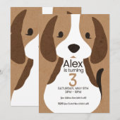 Dog Birthday Invitation | Editable Name & Age 招待状 (正面/裏面)