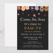 Dog Birthday Party 招待状 (正面/裏面)