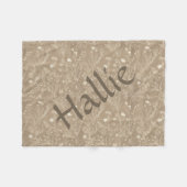 Dog Blanket - Brown Botanical, Personalized フリースブランケット (正面(横))