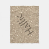 Dog Blanket - Brown Botanical, Personalized フリースブランケット (正面)