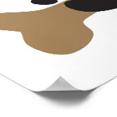 Dog Bone & Paw Print ポスター (角)