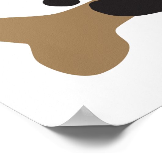 Dog Bone & Paw Print ポスター (角)