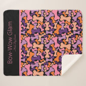 dog bone pet services fleece blanket シェルパブランケット (正面(横))