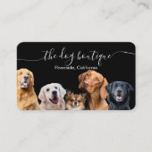 Dog Boutique Business Card Black and White 名刺 (正面)