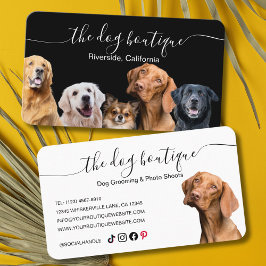Dog Boutique Business Card Black and White 名刺