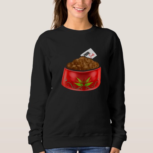 Dog   Bowl Of Dog Food From Santa On Christmas スウェットシャツ (正面)