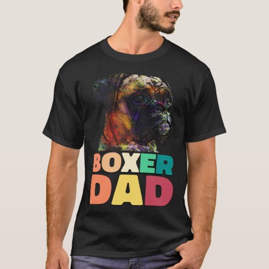 Dog Boxer Dad Boxer Owner Tシャツ (正面)