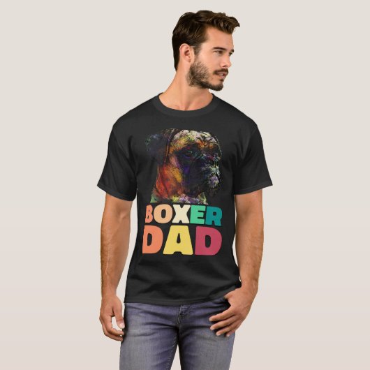 Dog Boxer Dad Boxer Owner Tシャツ (正面フル)