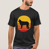 Dog Breed Welsh Sheepdog Dog Silhouette Retro Vint Tシャツ (正面)