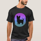 Dog Breed Yorkshire Terrier Dog Silhouette Space G Tシャツ (正面)