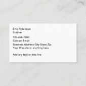 Dog Breeder Canine Theme Business Cards 名刺 (裏面)