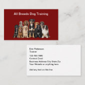 Dog Breeder Canine Theme Business Cards 名刺 (正面/裏面)