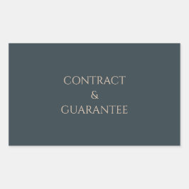 Dog Breeder Folder Label CONTRACT & GUARANTEE 長方形シール