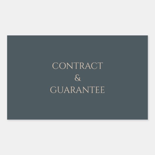 Dog Breeder Folder Label CONTRACT & GUARANTEE 長方形シール (正面)