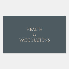 Dog Breeder Folder Label Health & Vaccination  長方形シール