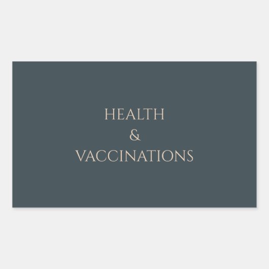 Dog Breeder Folder Label Health & Vaccination  長方形シール (正面)