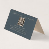 Dog Breeder QR Code Terracotta & Charcoal Kennel  名刺 (裏面)