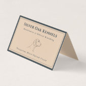 Dog Breeder QR Code Terracotta & Charcoal Kennel  名刺 (正面)