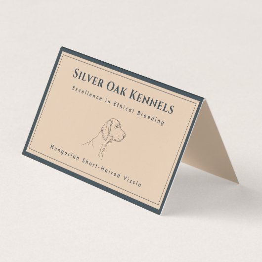 Dog Breeder QR Code Terracotta & Charcoal Kennel  名刺 (正面)