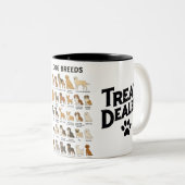 Dog Breeds Mug – Cute Dog Lover Coffee Cup ツートーンマグカップ (正面右)