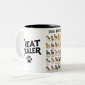 Dog Breeds Mug – Cute Dog Lover Coffee Cup ツートーンマグカップ (正面左)