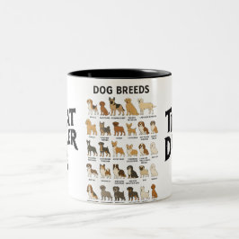 Dog Breeds Mug – Cute Dog Lover Coffee Cup ツートーンマグカップ