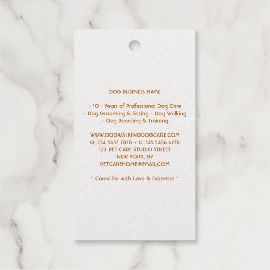 Dog Breeds Puppies Pet ギフトタグ (裏面)