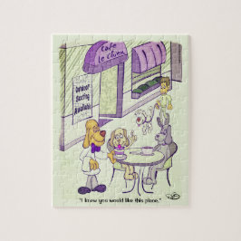 Dog Cafe Funny 8 x 10 Jigsaw Puzzle ジグソーパズル