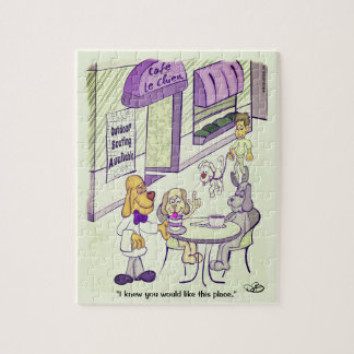 Dog Cafe Funny 8 x 10 Jigsaw Puzzle ジグソーパズル