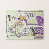 Dog Cafe Funny Jigsaw Puzzle ジグソーパズル (横)