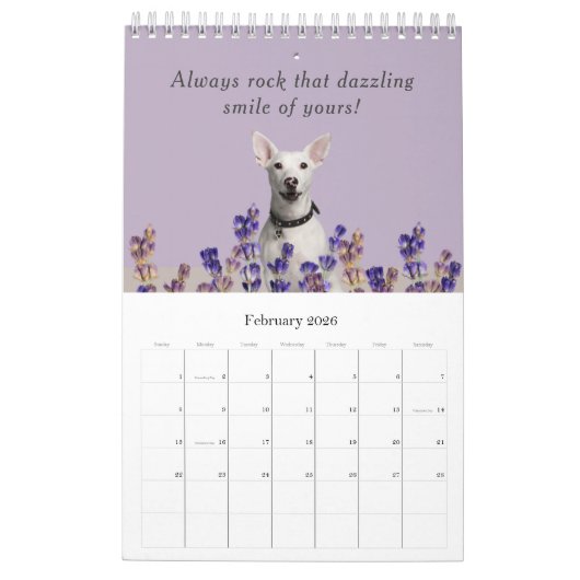 Dog  Calendar カレンダー (2月 2026)