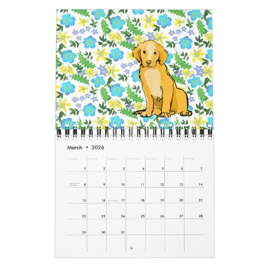 DOG calendar カレンダー (3月 2026)