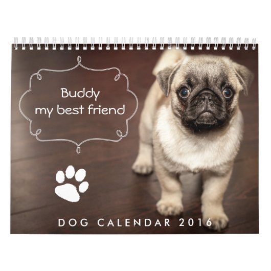 Dog Calendar 2016カスタム写真の追加 カレンダー (カバー)