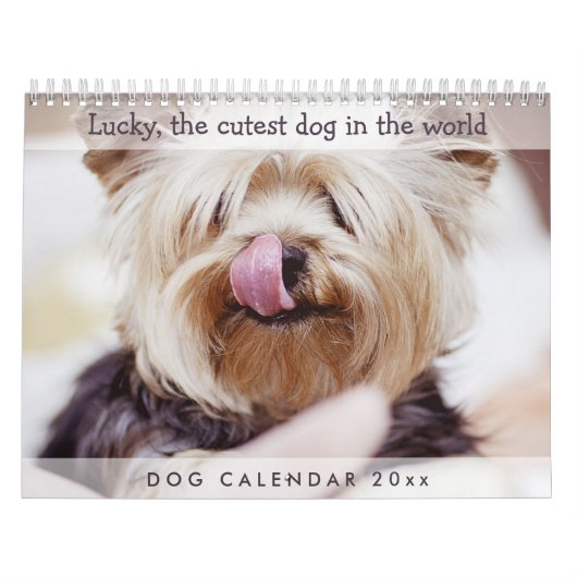 Dog Calendar 2025かわいい写真を追加 カレンダー (カバー)