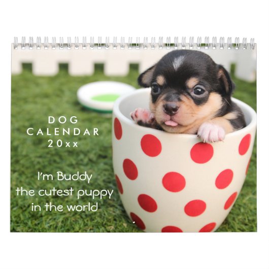 Dog Calendar 2025写真と文字の追加 カレンダー (カバー)