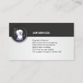 Dog & Cat Grooming Business Card. Pet Groomer. 名刺 (裏面)