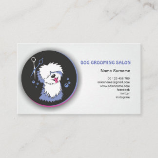 Dog & Cat Grooming Business Card. Pet Groomer. 名刺